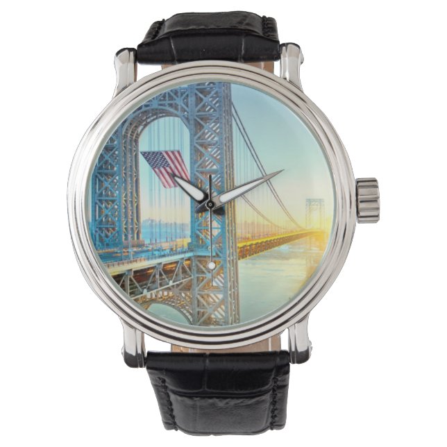 GWB connecting Fort Lee NJ and Manhattan NYPlus Watch (Front)