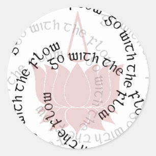 GWF Lotus Typographic Classic Round Sticker