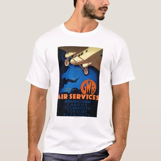 GWR Air Services Vintage PosterEurope T-Shirt (Front)