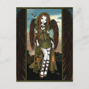 Gwyneth Sunset Dragon Lantern Angel Postcard