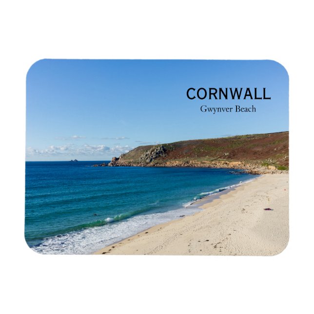 Gwynver Beach Cornwall England  Magnet (Horizontal)