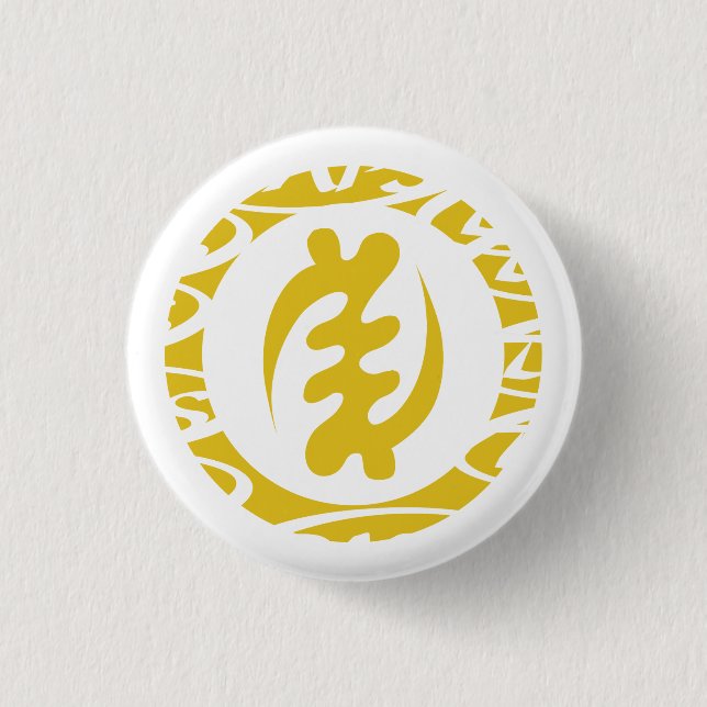 Gye Nyame 1 Inch Round Button (Front)