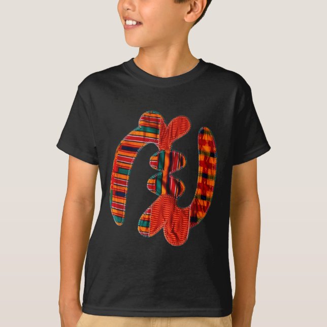 Gye Nyame - African Kente Cloth Symbol Ghana  T-Shirt (Front)