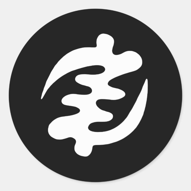 Gye Nyame Classic Round Sticker (Front)