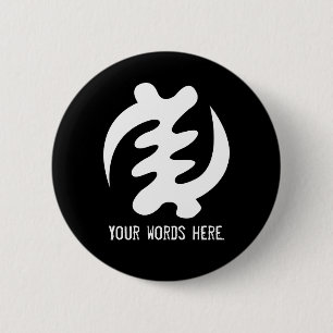 Gye Nyame God is Supreme Symbol 2 Inch Round Button