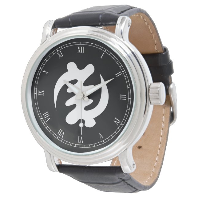 Gye Nyame | God is Supreme Symbol Watch (Angled)