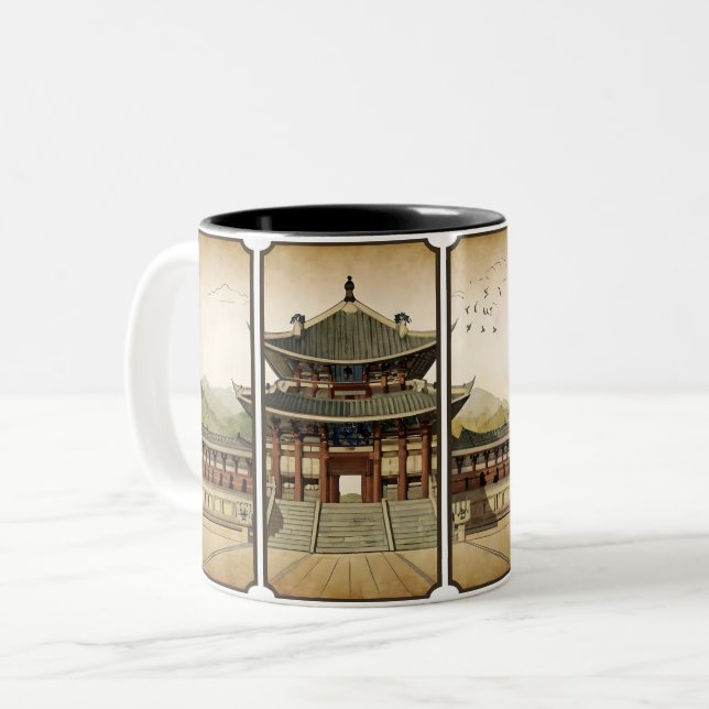 Gyeongbokgung Palace Two-Tone Coffee Mug (Front Left)