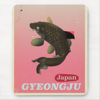 Gyeongju Korea vintage style travel poster Mouse Pad