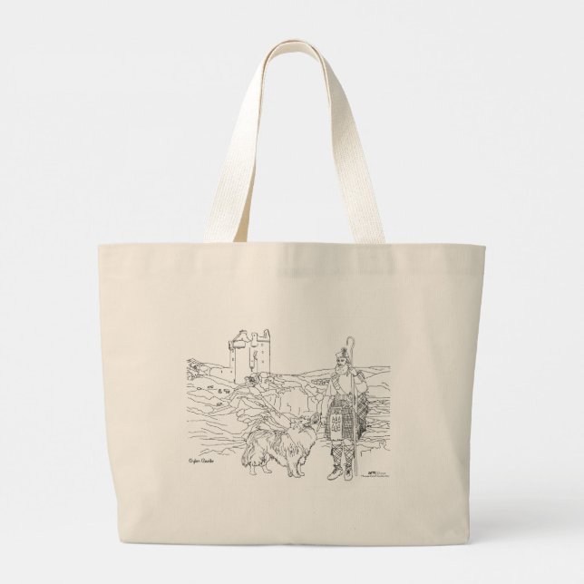 Gylen Castle Scotland Tote Bag (Back)