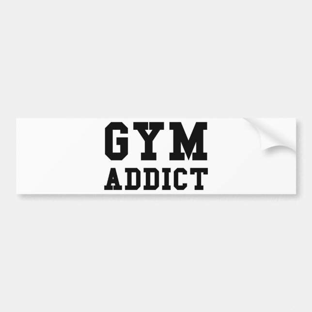 GYM ADDICT BUMPER STICKER (Front)