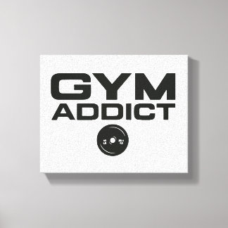 Gym addict canvas print