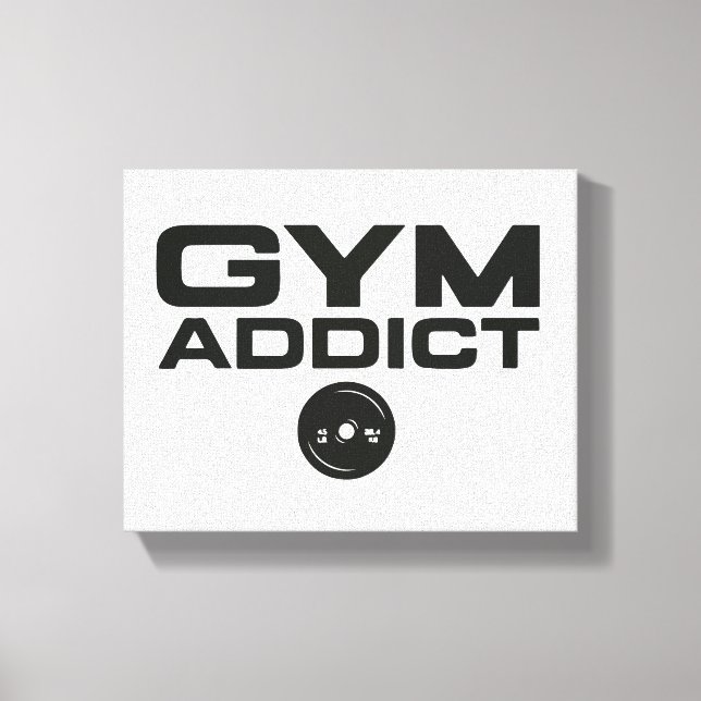 Gym addict canvas print (Front)