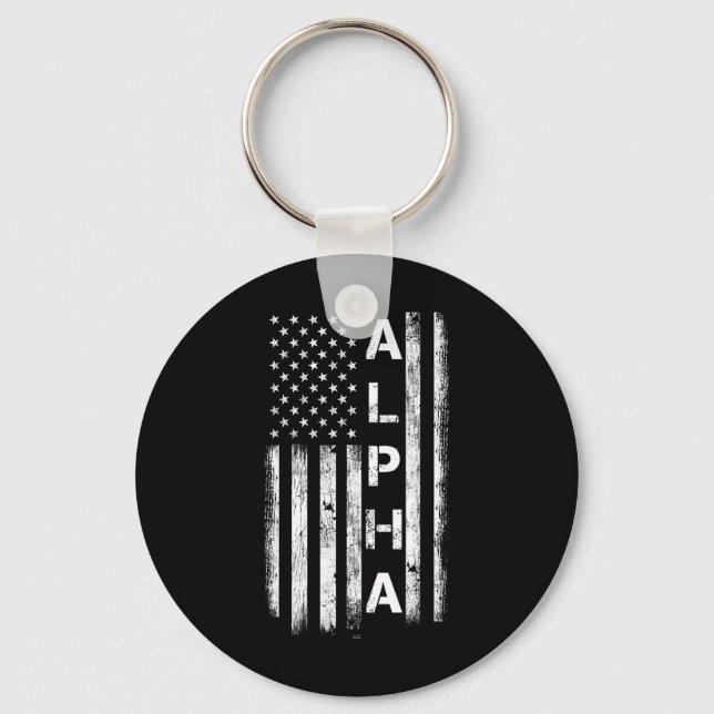 Gym Alpha-flag Workout Bodybuilding Fitness Cool G Keychain (Front)