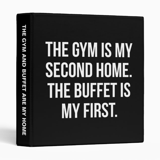 Gym and Buffet is My Home, Bulking - Funny Workout Binder (Front/Spine)