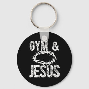 Gym And Jesus Christian Bodybuilder Religious Body Keychain