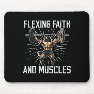 Gym And Jesus Christian Bodybuilder Religious Body Mouse Pad