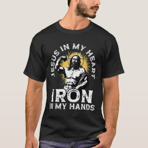 Gym And Jesus Christian Bodybuilder Religious Body T-Shirt