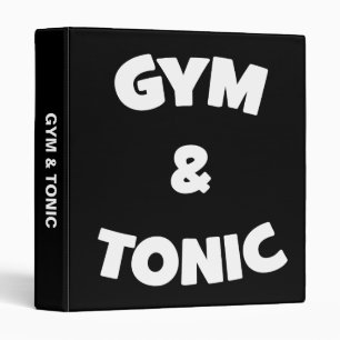 Gym and Tonic - Funny Novelty Workout Binder