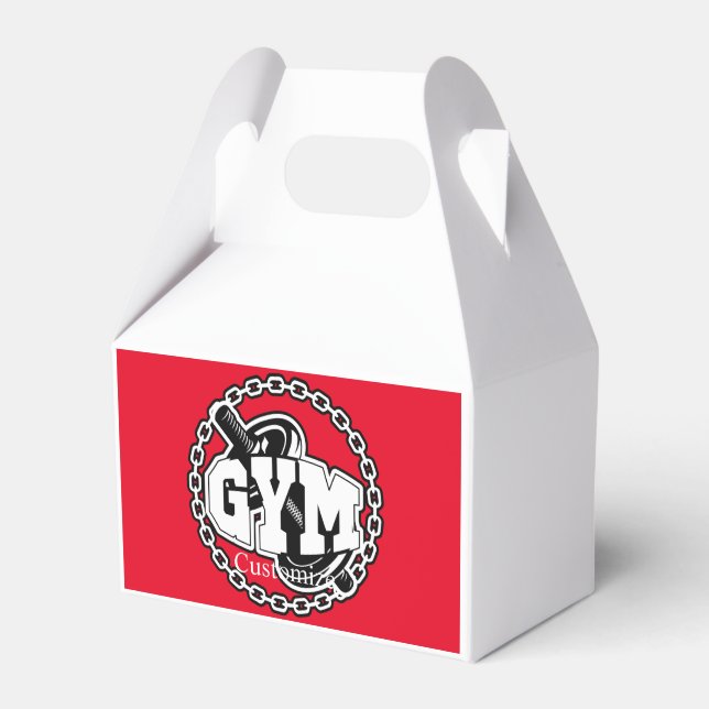 Gym Barbell Logo Thunder_Cove Air Freshener Favor Box (Front Side)