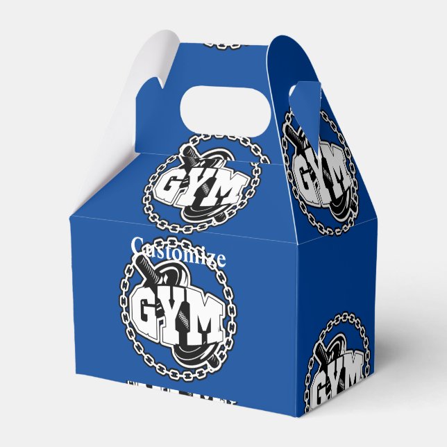 Gym Barbell Logo Thunder_Cove Favor Box (Front Side)