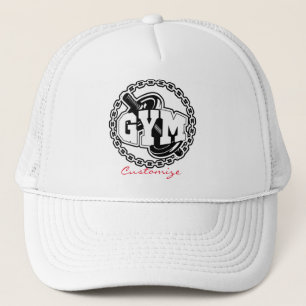 Gym Barbell Logo Thunder_Cove Trucker Hat
