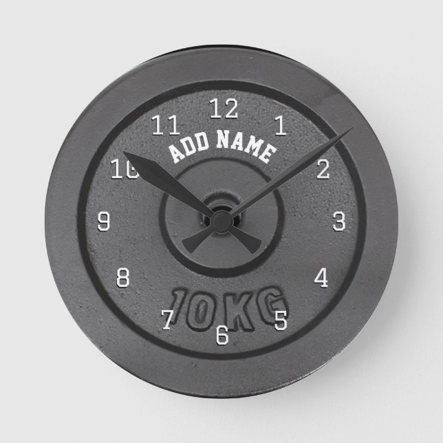Gym Bodybuilder Wall Clock (Front)