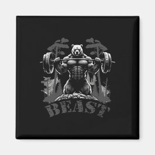 Gym Bodybuilding Fitness Workout Beast Bear With D Magnet