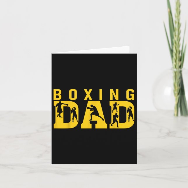 Gym Boxer Love Dad Boxing Lover Training Box Playe Card (Front)