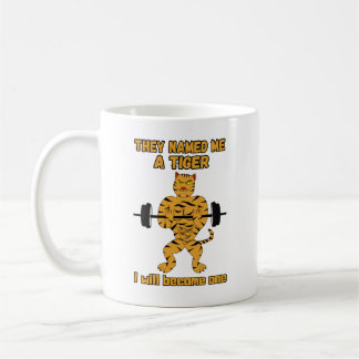 Gym Cat. Funny Motivational Coffee Mug