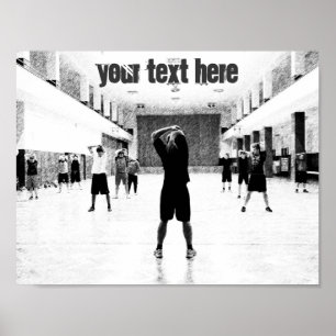 Gym customizable text motivational poster