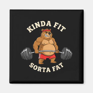Gym Dad Bod Werlifting Bear Weightlifting Men Magnet