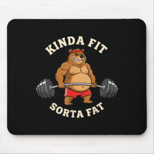 Gym Dad Bod Werlifting Bear Weightlifting Men  Mouse Pad