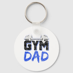 Gym Dad Fitness Workout Weightlifting Training Fat Keychain