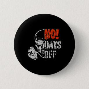 Gym Day Skull Weightlifting Gym Motivation And Fit 2 Inch Round Button