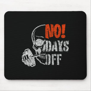 Gym Day Skull Weightlifting Gym Motivation And Fit Mouse Pad