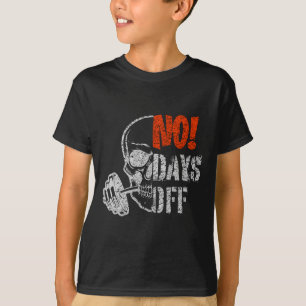 Gym Day Skull Weightlifting Gym Motivation And Fit T-Shirt