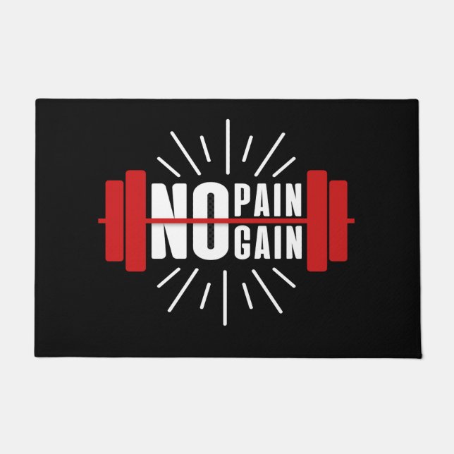 Gym Door Mat No Pain No Gain (Front)