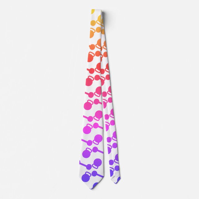  Gym Dumbbells Pattern   Tie (Front)