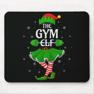 Gym Elf Christmas Family Workout Girls Women Elf S Mouse Pad