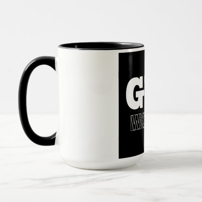 Gym Entraînement Pompe Couverture Fitness Mug (Gauche)