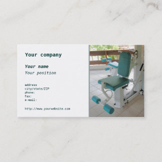 "Gym equipment" business card