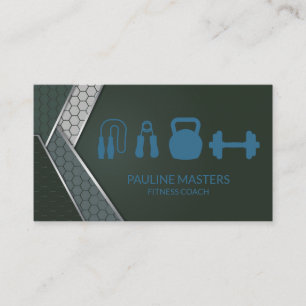 Gym Equipment Icons   Fitness Health Appointment Card