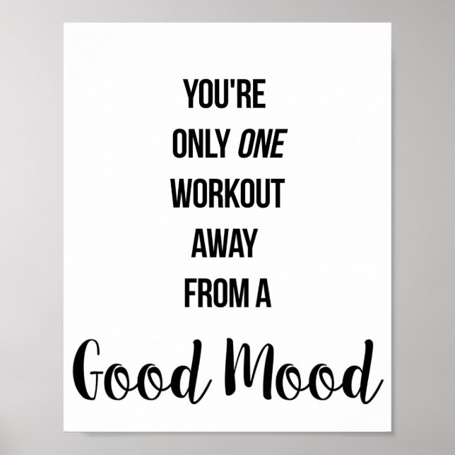 Gym, Exercise, Workout Motivational Wall Art (Front)