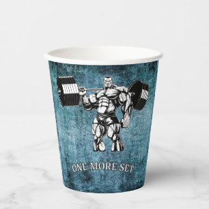 Gym & fitness bodybuilder paper cups