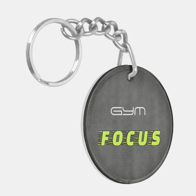 GYM FOCUS Modern Fitness Keychain (Front Left)