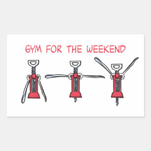 Gym for the weekend sticker