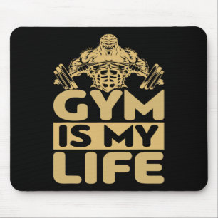 Gym Fuels Me Bodybuilding Motivation Intense Drive Mouse Pad
