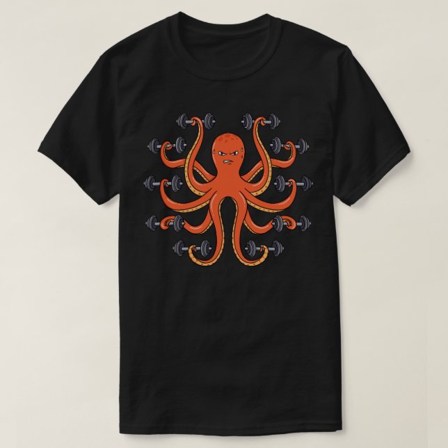 Gym funny Octopus T-Shirt (Design Front)