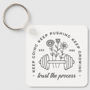 Gym girl aesthetic healthy lifestyle quotes keychain
