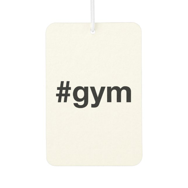 GYM Hashtag Air Freshener (Front)